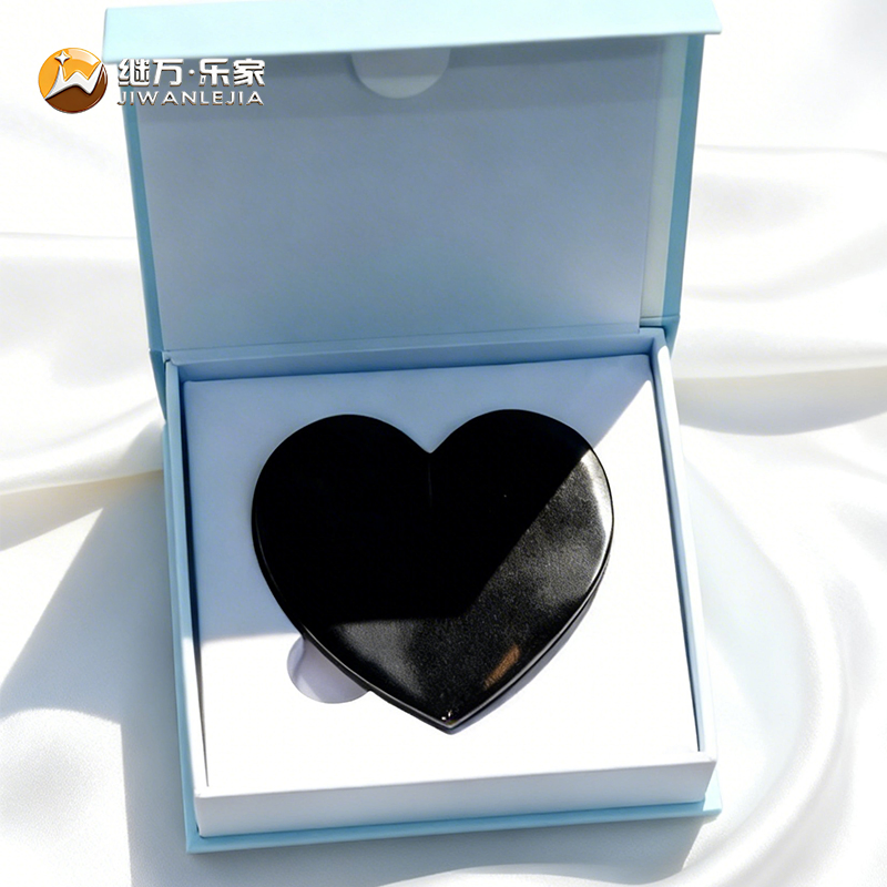 Jiwan Lejia New Arrival Beauty Gift Heart Shape 3D Gua Sha Bian Black Gua Sha Facial Massage Tools Black Spike Heart Shape 3D Guasha Stone Tools