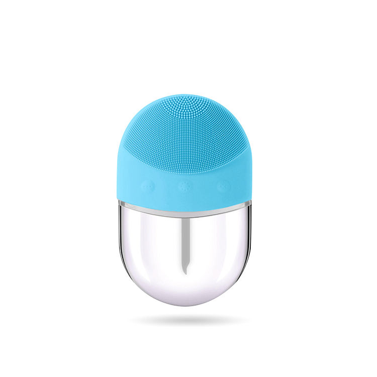 Waterproof Wireless Charging Silicone Hand Held Facial Cleansing Brush with Skin Rejuvenation Face Lifting Massage Features