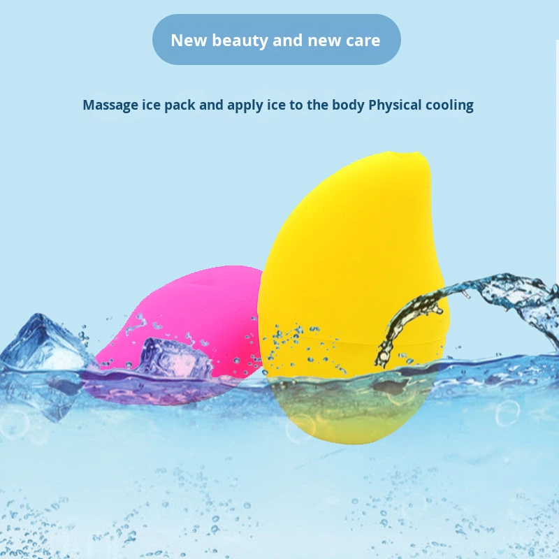 Silicone Ice Compress Massage Beauty Tool Face Lift Face Body Ice Cube Tray-Mango Avocado Design