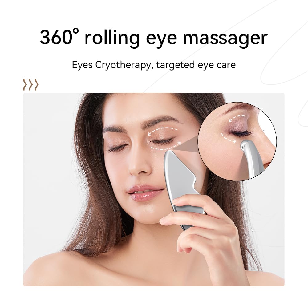 BEOVEA Gua Sha Facial Tools Guasha Face Body Premium Metal Scraping Massage Lymphatic Drainage Skin Rejuvenation Model BV-413