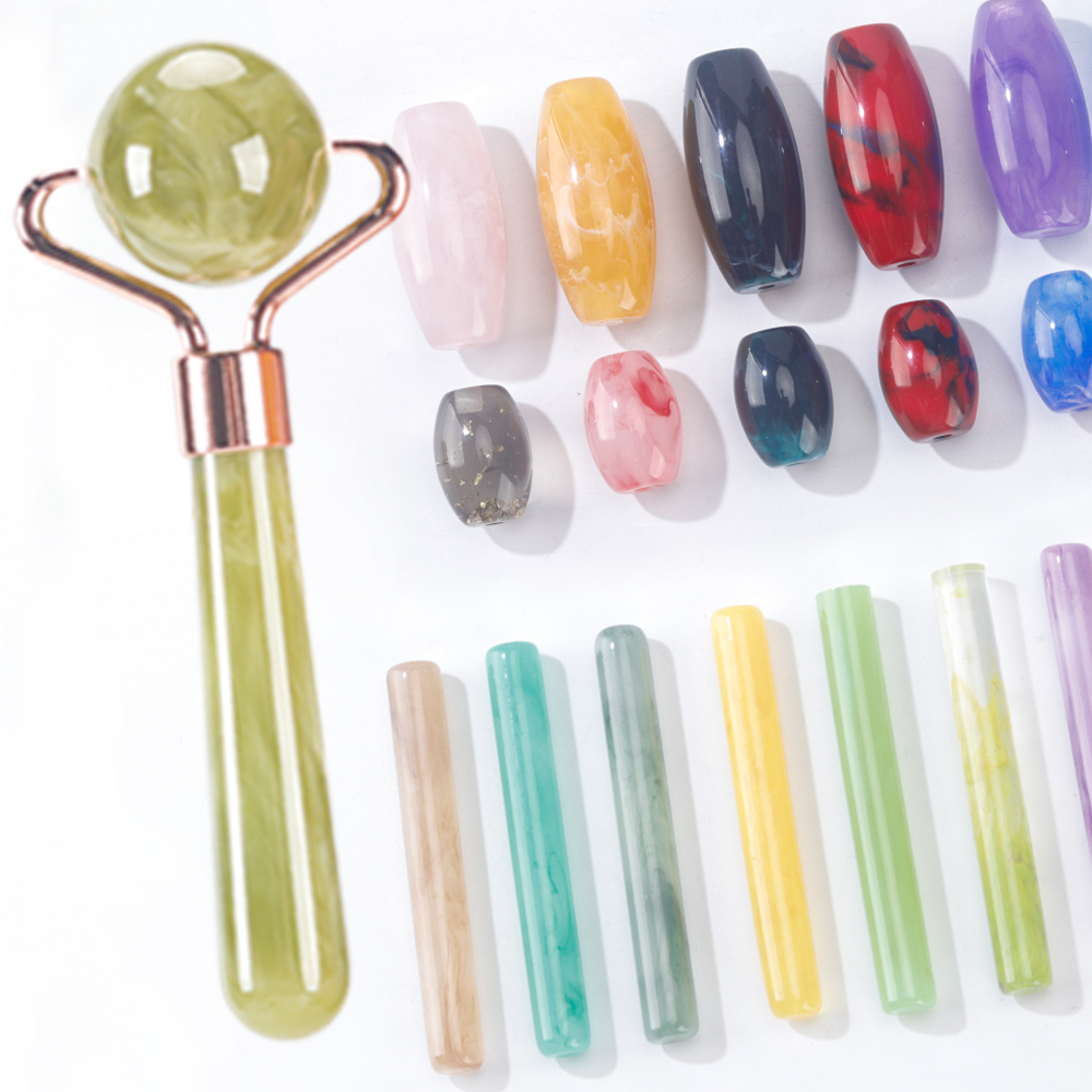 Wholesale Custom Face Resin Jade Roller Facial Lifting Massage Jade Roller for Wellness Relaxation