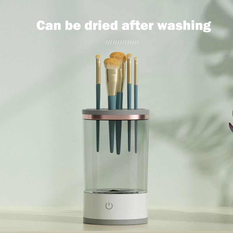 HEXUE Portable Automatic Make up Brush Cleaner and Dryer Device Spinning Makeup Brush Washer Electric Makeup Brush Cleaner