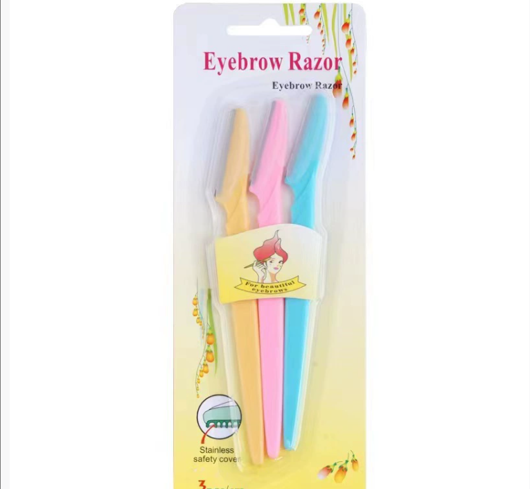 3Pcs Eyebrow Razor Trimmer Set Dermaplaning Tool Face Shaver for Women Peach Fuzz Remover Precision Facial Hair Exfoliating