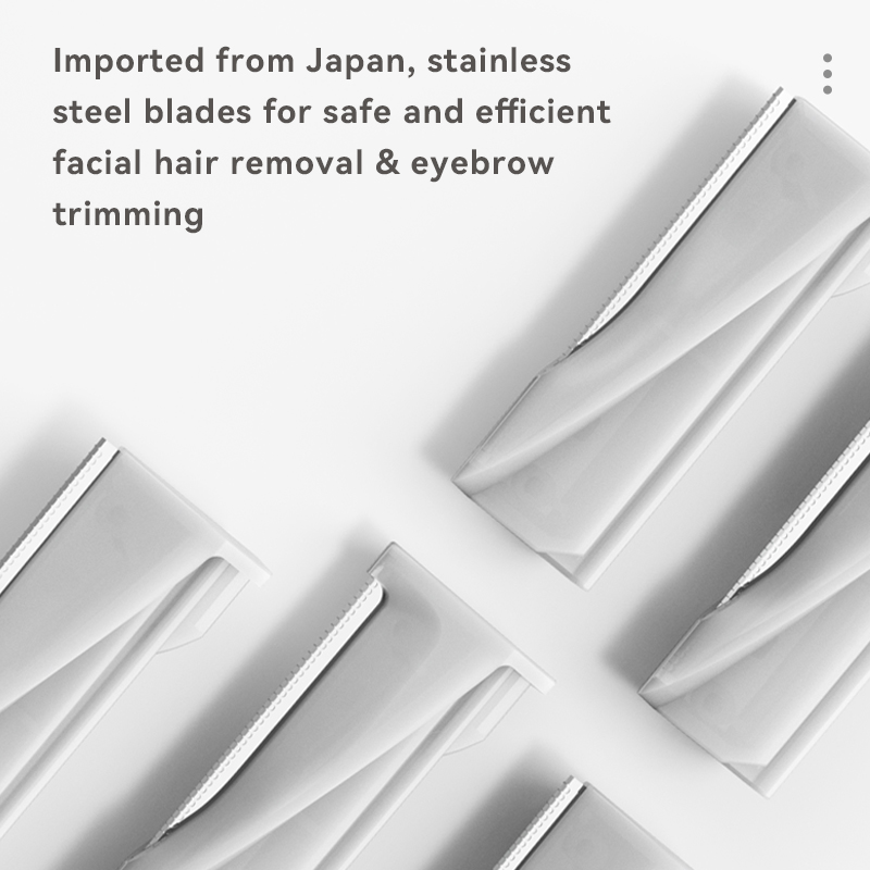 Hand Held Type-C Charging Dermaplaning and Hair Removal Tool with Peach Fuzz Removal Face &amp; Eyebrow Trimming