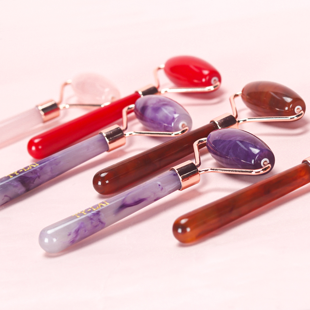 Wholesale Custom Face Resin Jade Roller Facial Lifting Massage Jade Roller for Wellness Relaxation