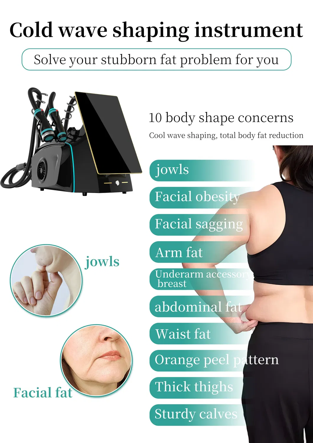 New Onda PRO Cold Wave Body Shaping Slimming Machine Coolwave Face Skin Tightening Device
