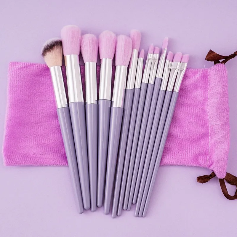13PCS Professional Makeup Brush Set, Premium Soft Synthetic Fur Cosmetic Brushes for Full Face Makeup Application