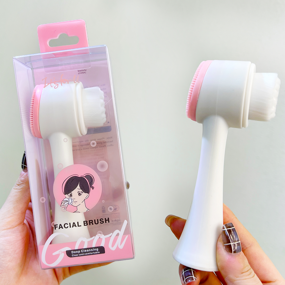 Double-sided Manual Cleaning Brush, Fine Bumps Can Deeply Clean Pores, Facial Massage Tools.
