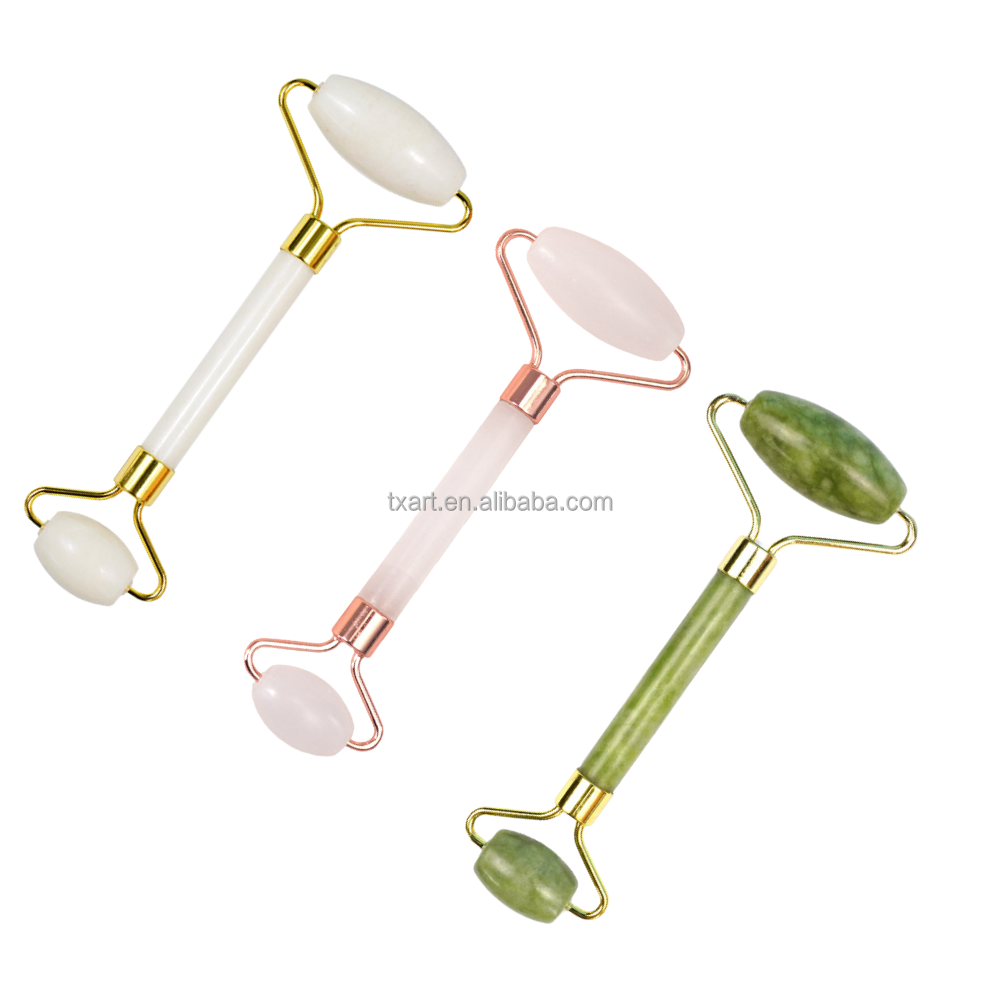 Pink Green White Black Face Massager Skin Care Tools Cryotherapy Crystals Ice Jade Roller for Self Care Gifts Women