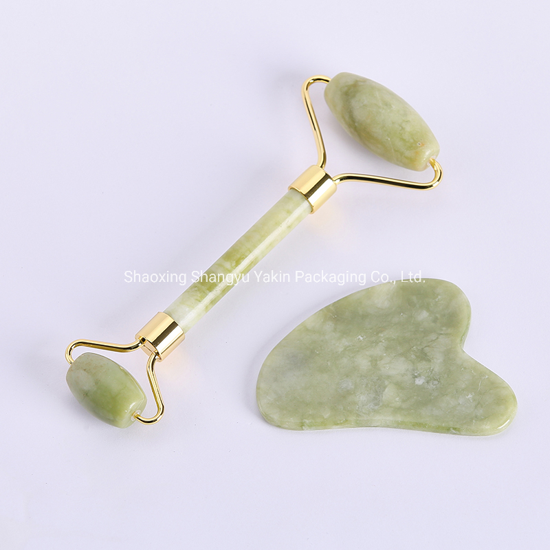 Natural Stone Massage Tool Set Roller Facial and Guasha Scrapping Plate Tool and Mushroom Message Set