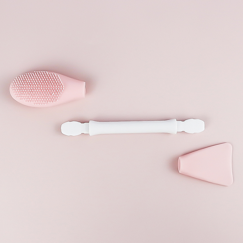 Kamanzi 2-in-1 Manual Facial Skin Care Mask Brush Wash Exfoliation Massaging Collapsible Scrubber Spoon Cleansing