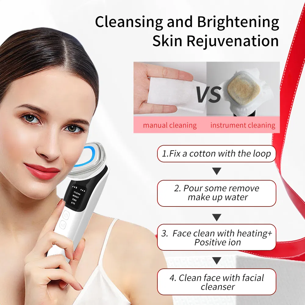 LED Light Magic Facial EMS Skin Care Massager Face Eye Massage Equipment Vibrating Microcurrent Beauty Device