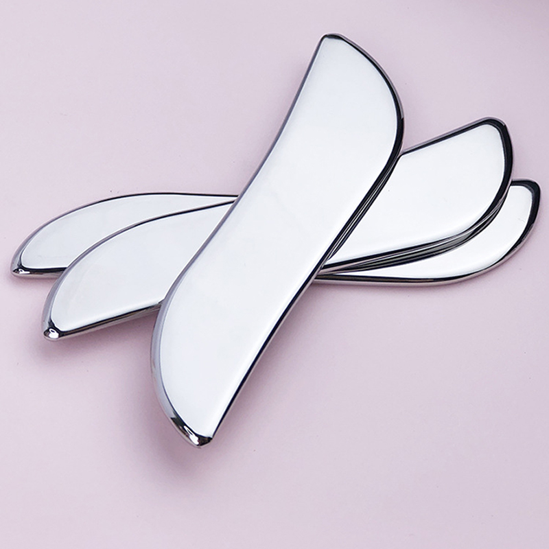 OEM ODM Custom Logo Face & Body Muscle Relaxation and Pore Shrinking Beauty Tools Stainless Steel Fascia Knife Facial Guasha