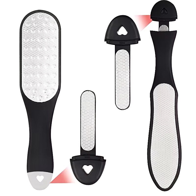 3 in 1 Stainless Steel Double-Sided Foot File, Callus &amp; Dead Skin Remover Pedicure Tool for Heel Exfoliation