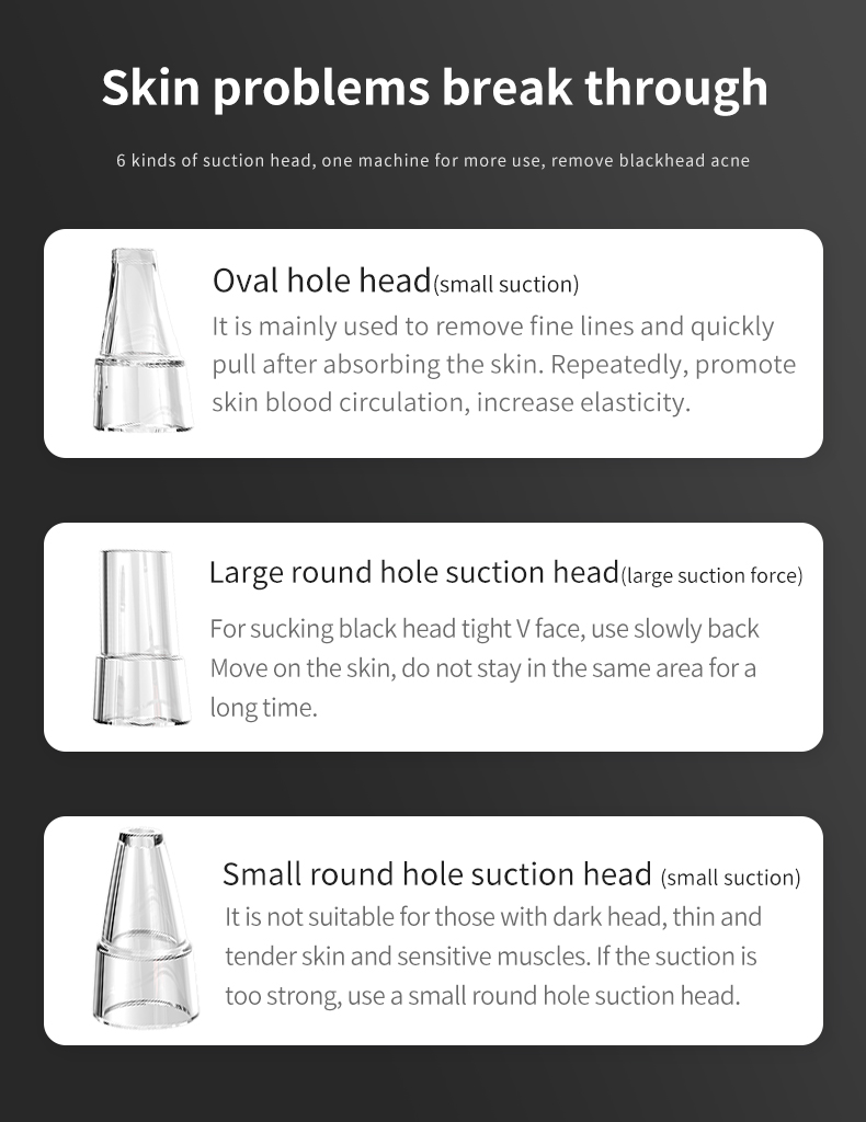 New Arrival Home Use Machine Vacuum Black Head Removal Personal Handheld Facial Pore Shirinking at Home Device