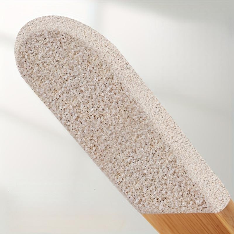 Double-Sided Pumice Foot Rasp Wood Handle-Portable Professional Durable Pedicure Tool for Exfoliating Skin Removal Callus
