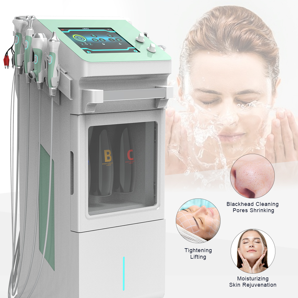 9 in 1 Hydro Dermabrasion Hydra Aqua Facial Cleansers Facial Machine Microcurrent Jet Peel Face Maskss Beauty Spa Equipment
