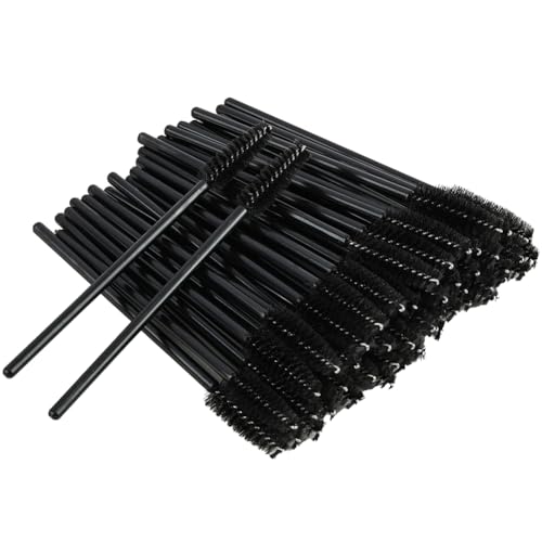 Portable Disposable Makeup Mascara Lash &amp; Eyebrow Brush Cleaner with Crystal Handle and Recycled Synthetic Bristles