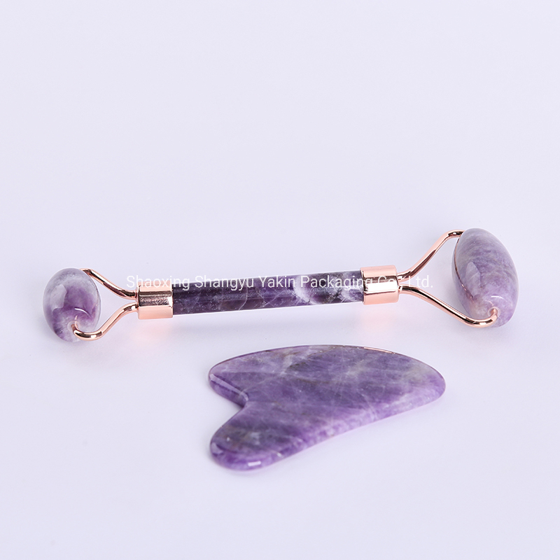 Natural Stone Massage Tool Set Roller Facial and Guasha Scrapping Plate Tool and Mushroom Message Set