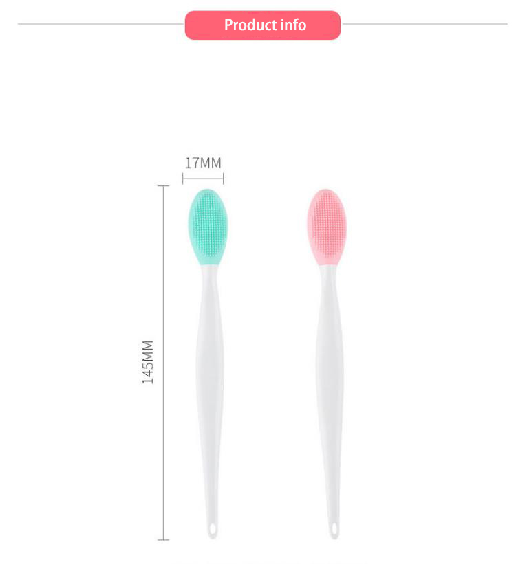 Beauty Skin Care Double-Sided Silicone Brush Blackhead Removal Exfoliating Nose Clean Lip Brush Tool Scrub Brush