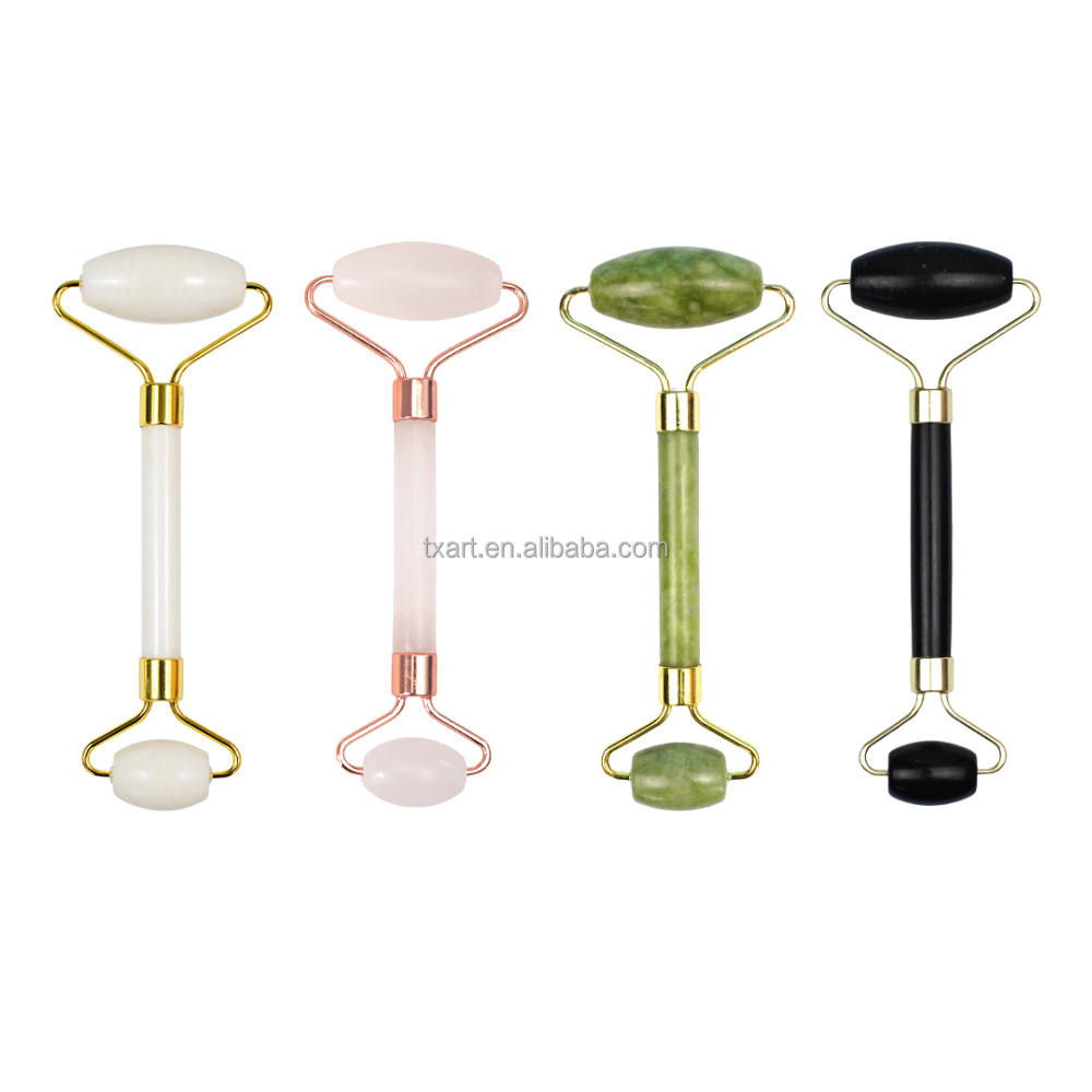 Pink Green White Black Face Massager Skin Care Tools Cryotherapy Crystals Ice Jade Roller for Self Care Gifts Women