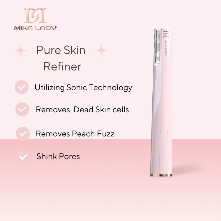 New Product Women Home Electric LED Smart Lighting Smooth Facial Hair Removal Beauty Device Sonic Care Dermaplaner