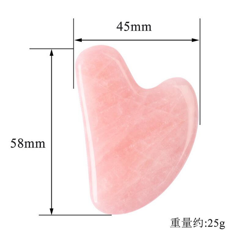 Factory Promotion Facial Massage Tools Mini Size 100% Natural Rose Quartz Gemstone Gua Sha for Anti Aging