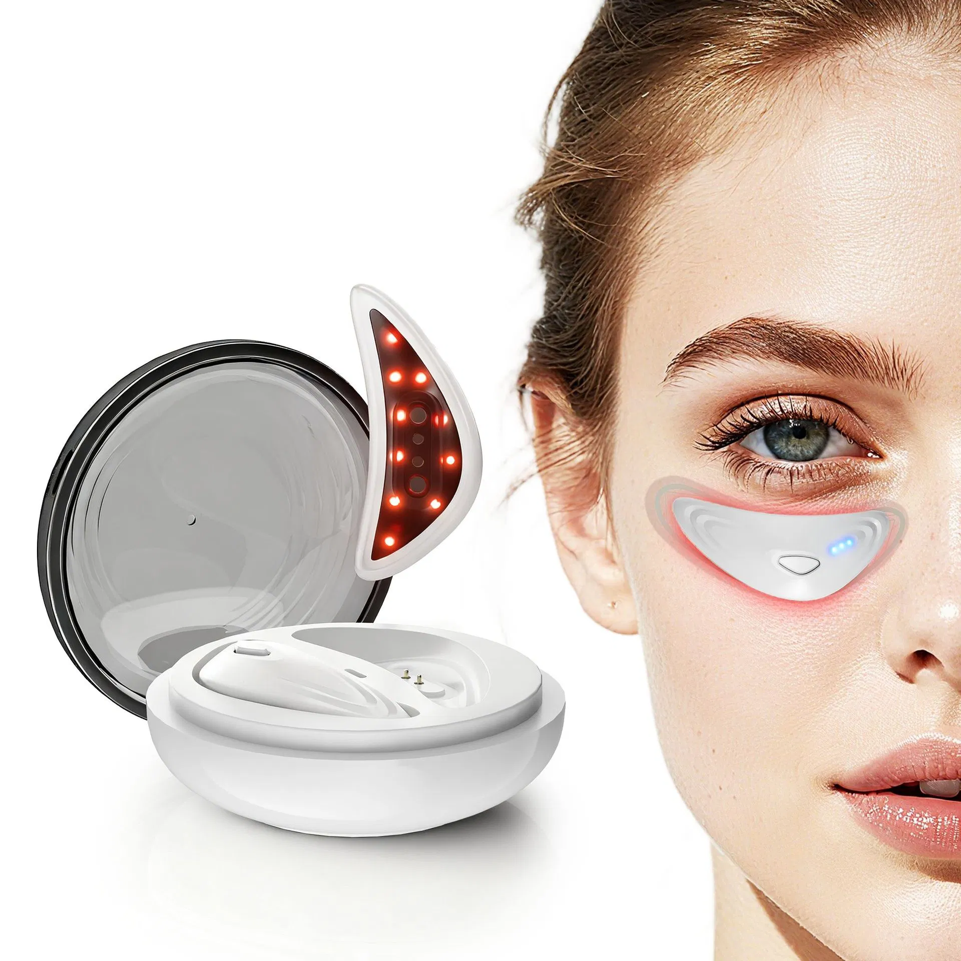 Renewalift Device EMS Eye Care Device Eye Patches: Mini Eye Beauty Device with Microcurrent and Heat Therapy to Reduce Dark Circles and Fine Lines Around