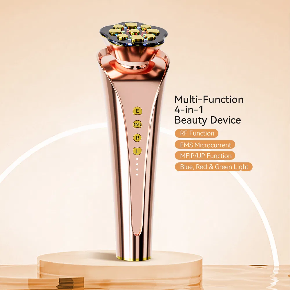 Facial Rejuvenation EMS Microcurrent LED Red Light Therapy Beauty Device