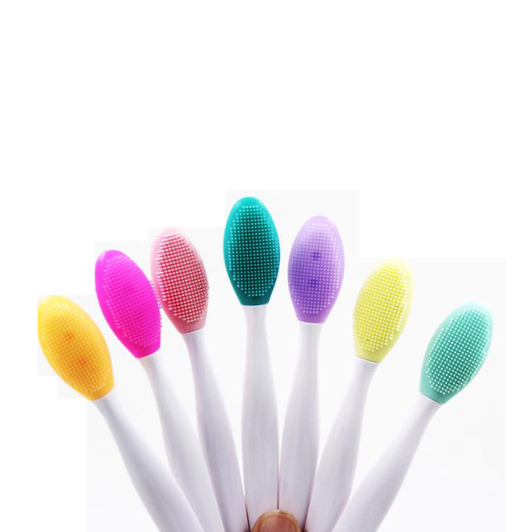 Beauty Skin Care Double-Sided Silicone Brush Blackhead Removal Exfoliating Nose Clean Lip Brush Tool Scrub Brush