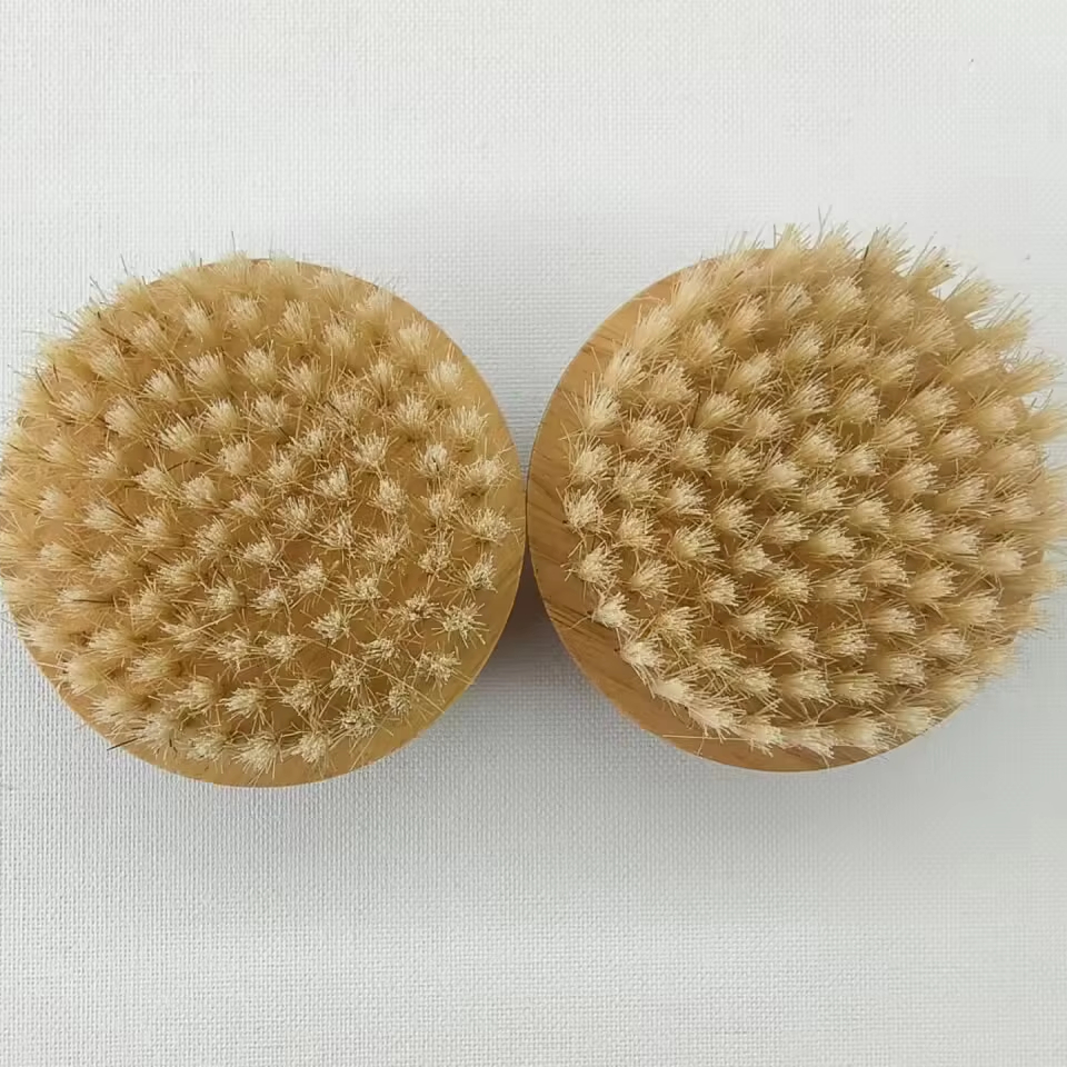 KAIFITE Cleaning Bristle No Handle Round Bath Brush Shower Massage Exfoliating Body Brushes Skin Care Tools 0.09kg