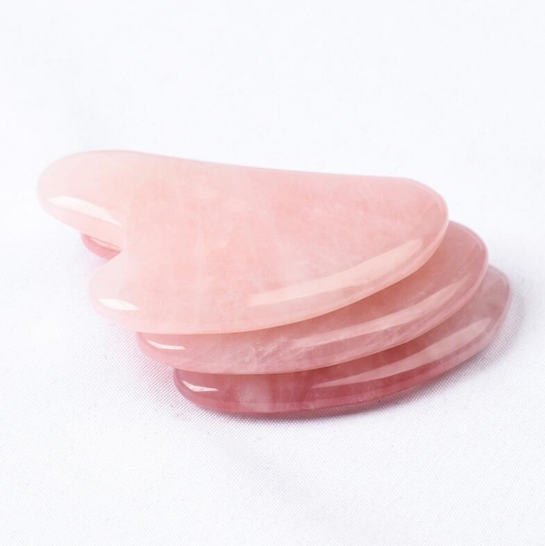 Factory Promotion Facial Massage Tools Mini Size 100% Natural Rose Quartz Gemstone Gua Sha for Anti Aging