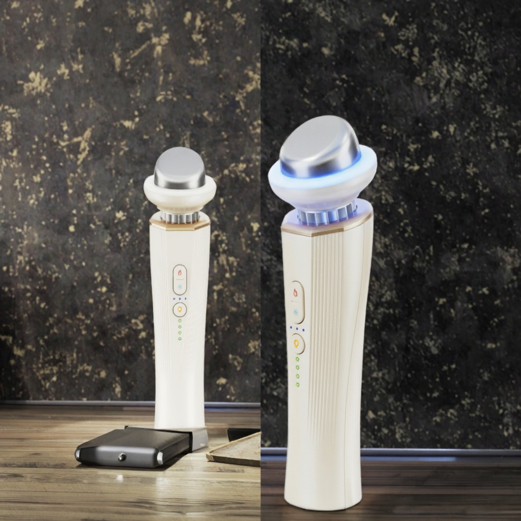 Electric Plastic Handheld Gua Sha Facial Beauty Tool with Hot/Cold Red-Light Vibration for Skin Firming Face/Neck Lift Massager