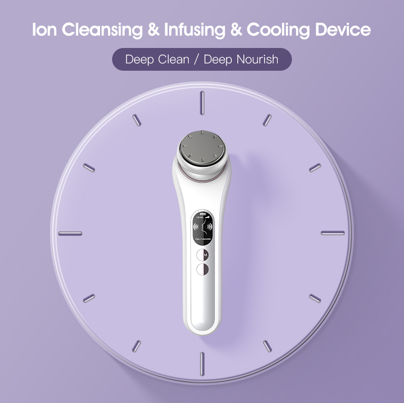 2025 Beauty Devices Face Fully Absorbed Ion Cleansing &amp; Infusing Heating Cooling Beauty Device