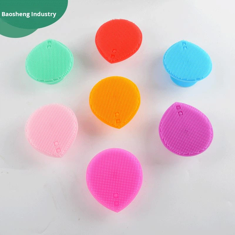 Silicone Facial Cleanser Facial Cleansing Brush Hair Bath Use Soft Double-Sided Heart-Shaped Face Makeup Removal Tool