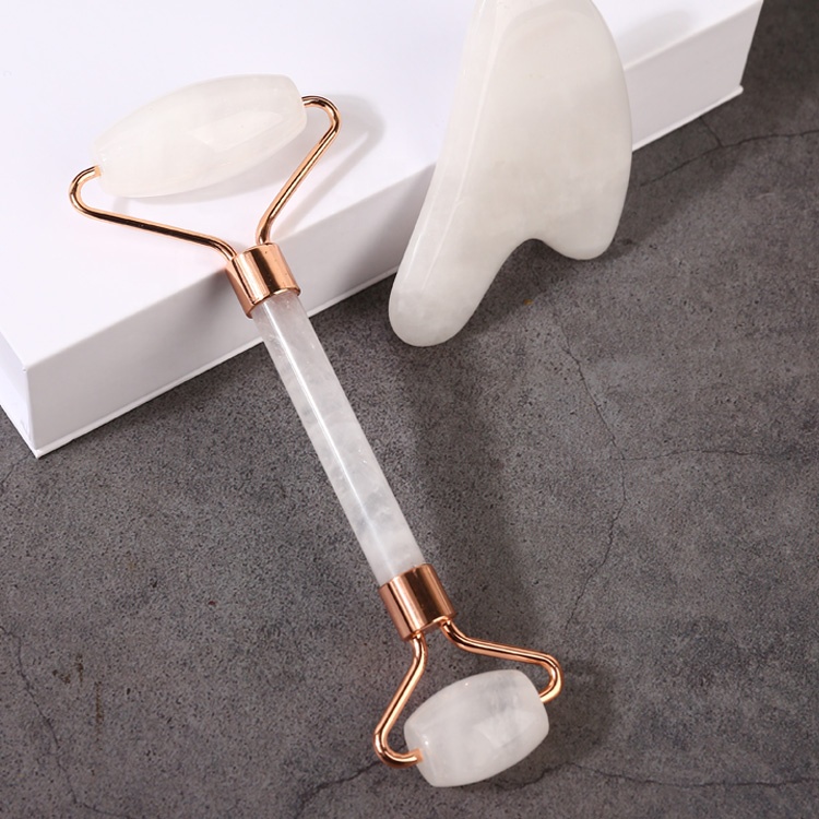 White Jade Gua Sha Stone Comfortable &amp; Washable Facial Massage Scraping Tool for Face Application