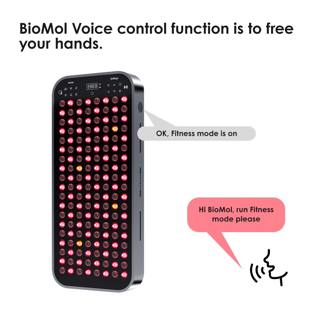 BioMol Smart Voice Control LED Red Light Therapy Device 660nm 850nm Home Use Beauty Machine