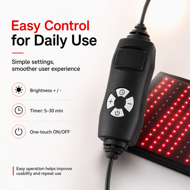Magique Power Home Use Red Light Device Hand Held 660nm 850nm Red Light Therapy Belt LED Body Waist Wrap