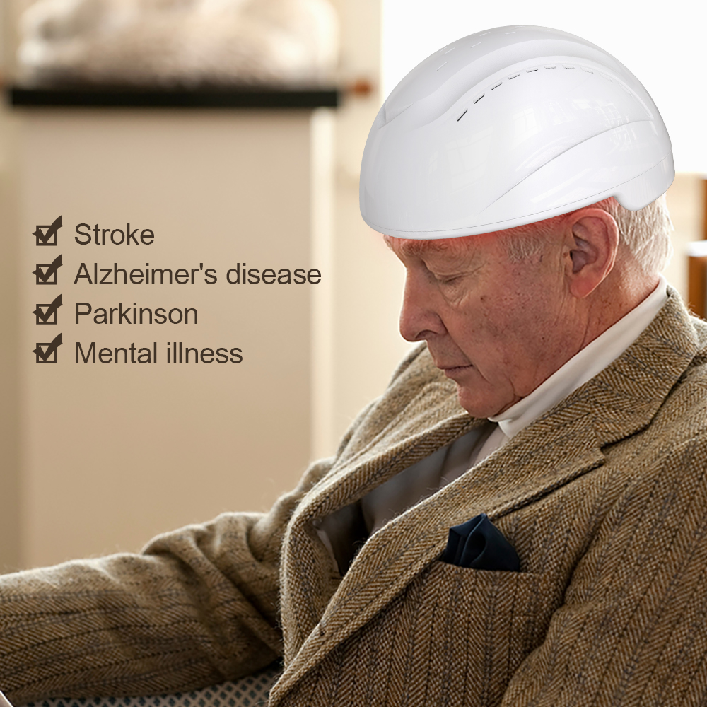 Suyzeko 288pcs 810nm Near Infrared LED Helmet PBM Photobiomodulation Brain Device For Memory Enhancement &amp; Cognitive Boost
