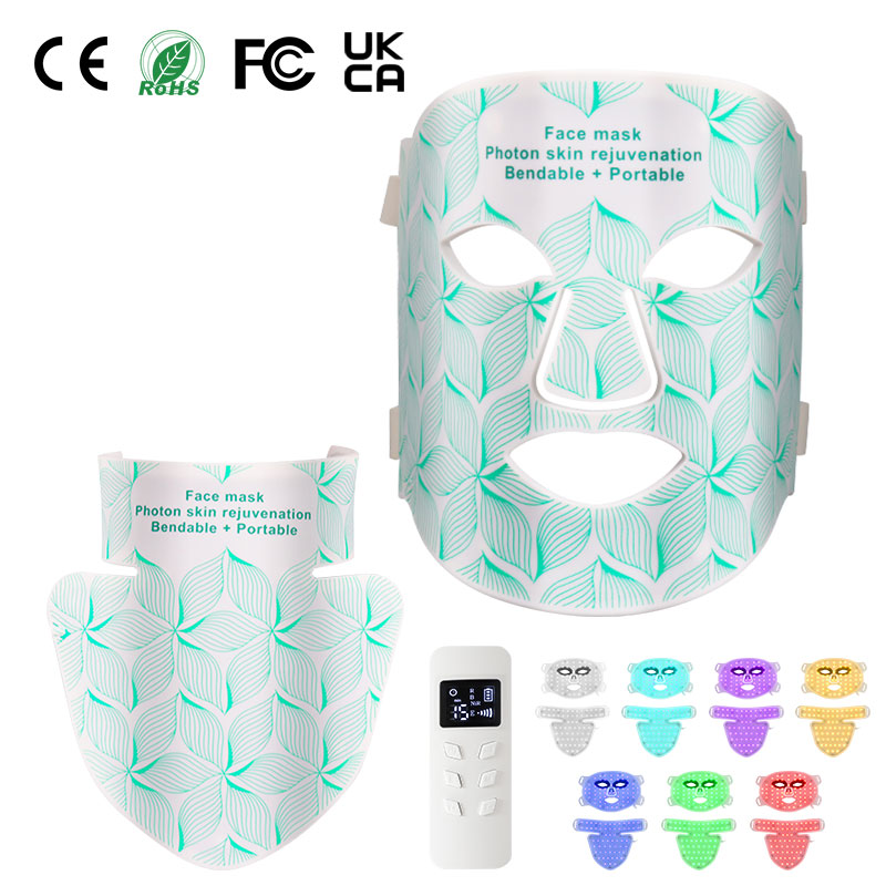 7 Colors LED Red Light Therapy Facial Mask Skin Rejuvenation Anti Aging Beauty Mask for Face Neck Home Skin Care Beauty Device