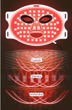 Factory Price Custom Logo 180 LED Beads Portable Red Facial Light Therapy Face Mask Device for Home Use Pain Relief