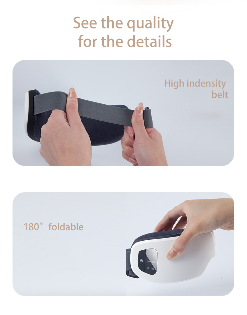 Wireless Eye Massager Smart Vibration Portable Eye Care Beauty Massager Machine With Heat Compression