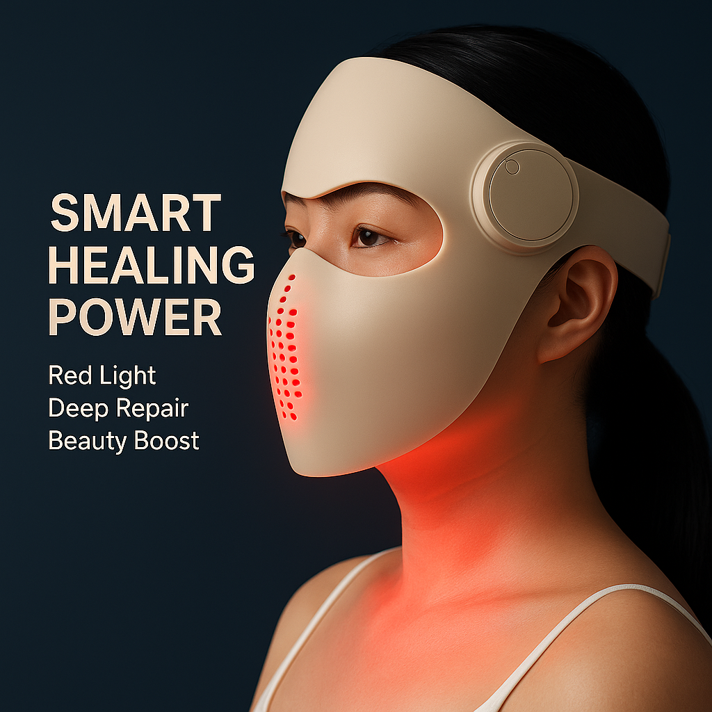 SUNSRED Professional 5D Red Light Therapy Mask 1064nm For Anti-Aging Skin Rejuvenation Medical LED Facial Beauty Device For Spa