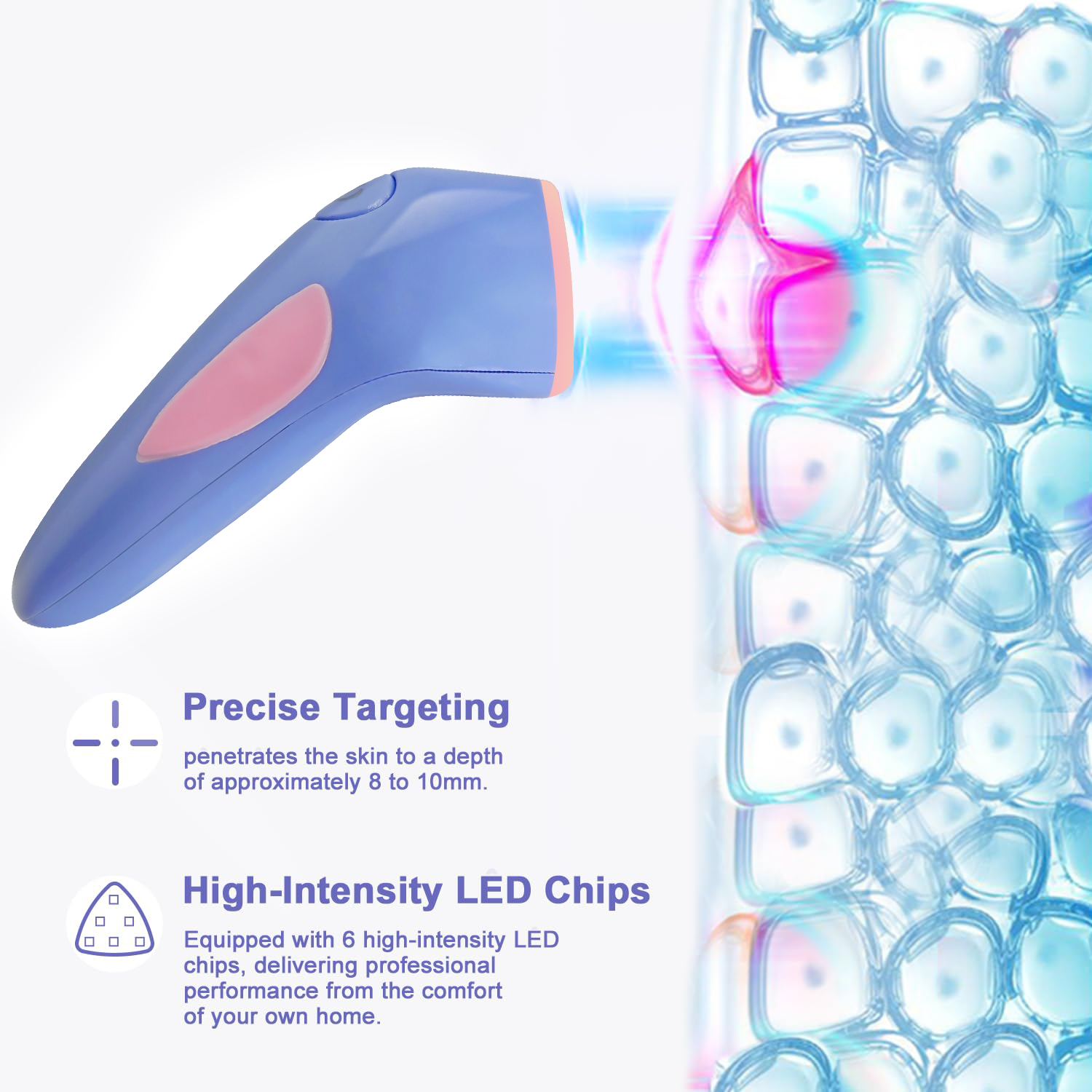 LED Electric Facial Massager Beauty Device Anti-Wrinkle Neck Face Firming Acne Removal Skin Care Machine