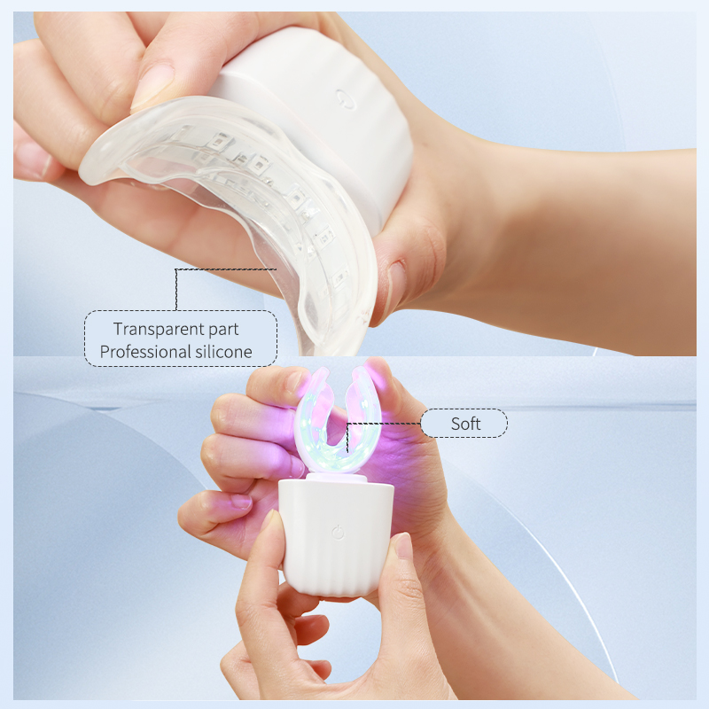 Portable Electric LED Ultraviolet Teeth Whitening Cold Light Device for Household Use Dental Cleaning Oral Hygiene Beauty