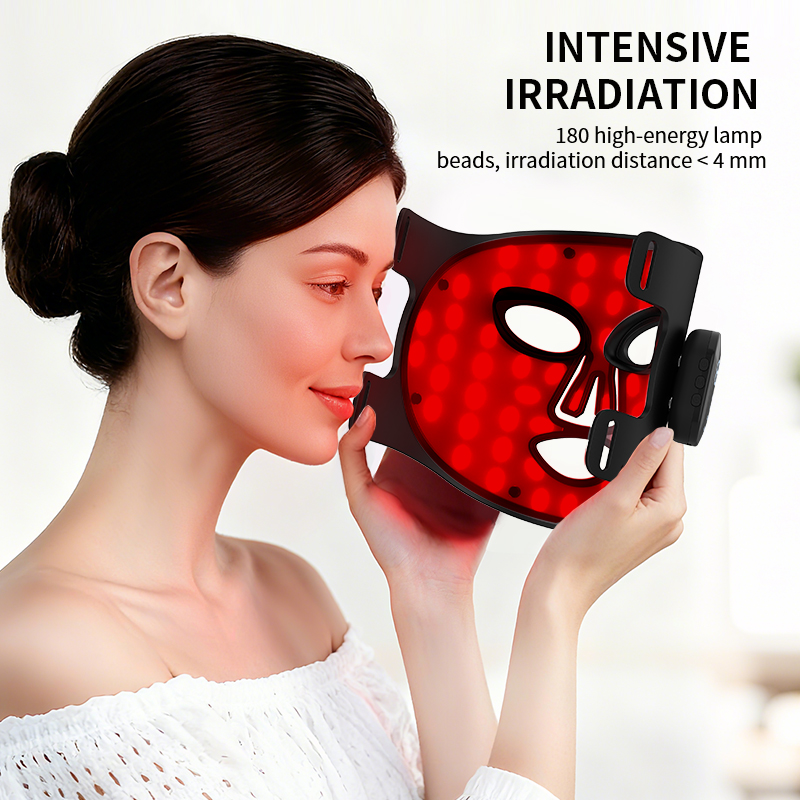 Yanxer Silicone Beauty Mask TLM200-K with 510K 630nm 850nm Certificates Face &amp; Neck Mask Home Spa Clinic LED Light Therapy Mask