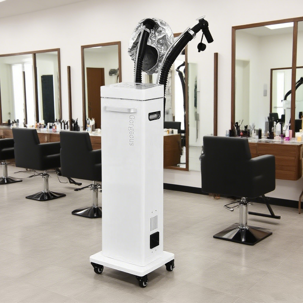Salon Beauty Equipment Double Tube Nano Spray Micro Mist Hair Steamer Machine Hair Scalp Care Device Ozone Portable LED Display