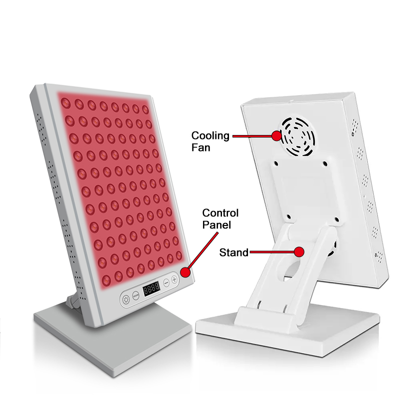 300W Home Use LED Red Light Therapy Machine Beauty Facial Desktop Pain Relief with US Plug Near Infrared Light Therapy Panel