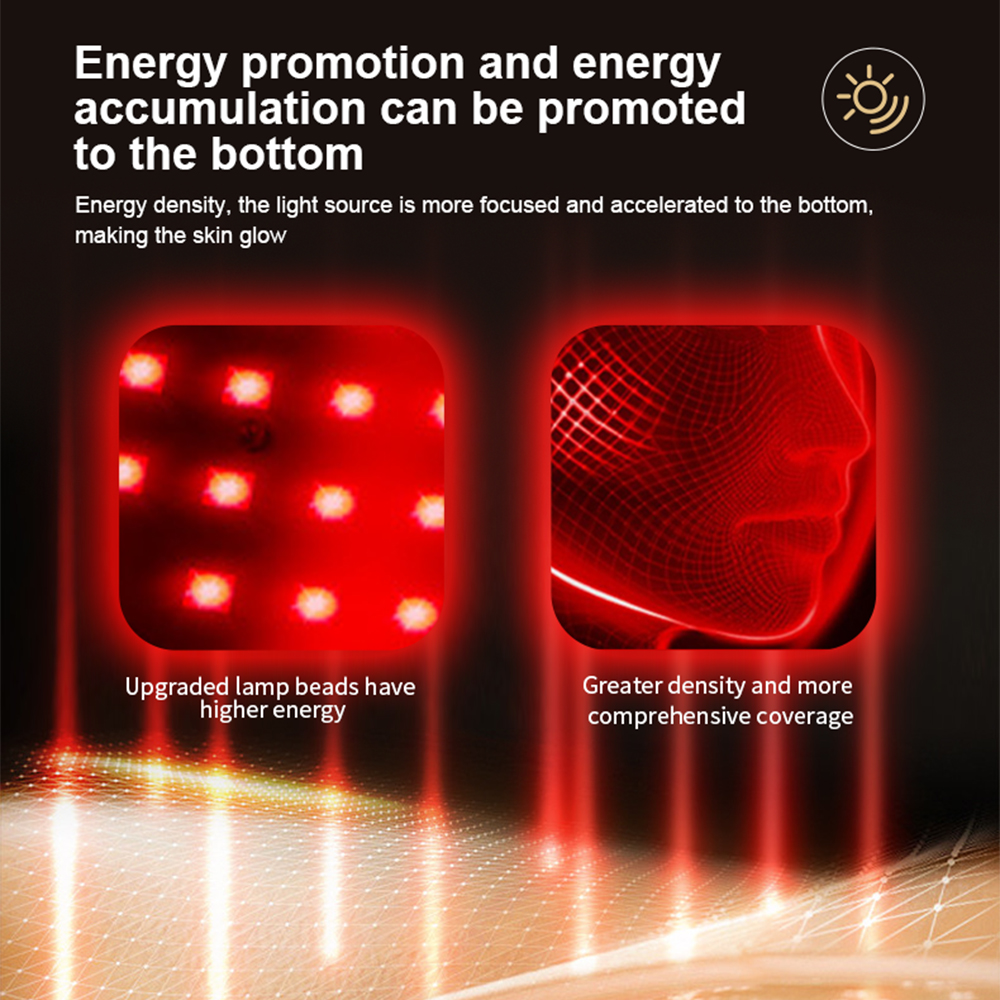 LED Facial Beauty Mask Removal Spa Care Red and 7-Color Light Wireless Facial Massager for Skin Care