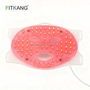 Fitkang Oem Custom Red Facial 4 Color Ice Mask Light Therapy Face Beauty Product Machine Led Lamp Silicone Ice Mask